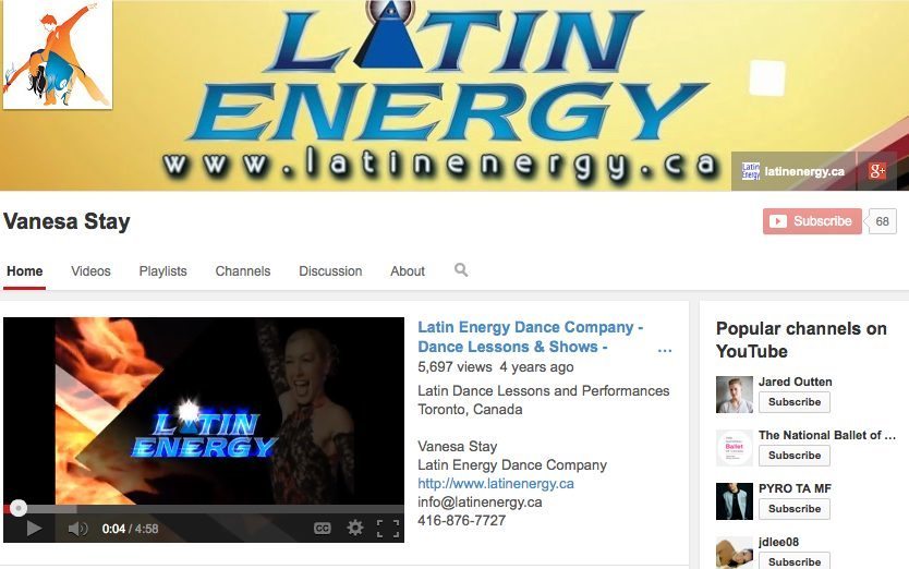 Toronto most popular Latin Dance YouTube channel